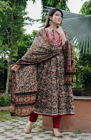 Ethnic Wear Cotton Kalamkari print Kurti Pant With Duppatta