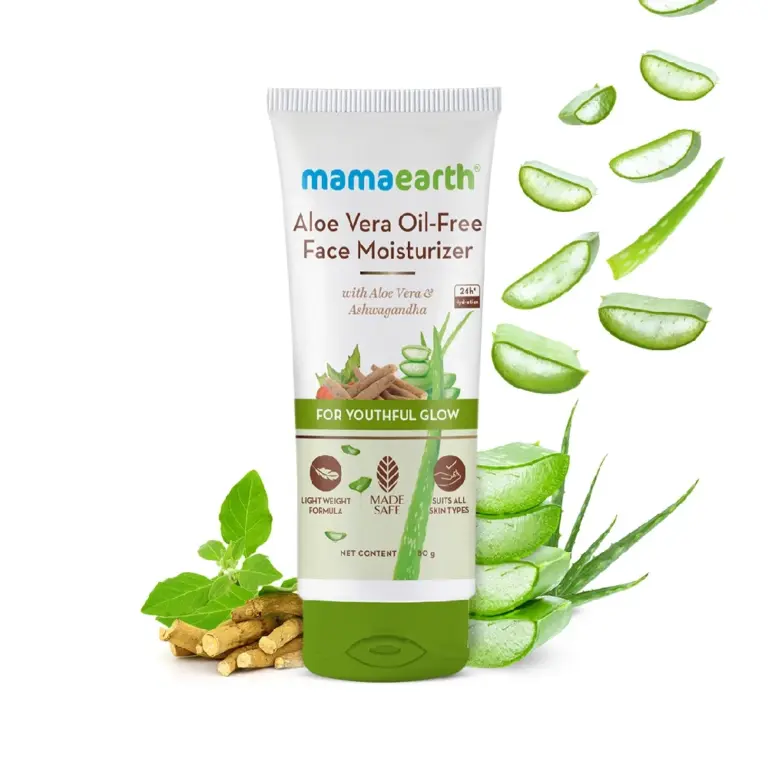 Aloe Vera Oil-Free Face Moisturizer with Aloe Vera & Ashwagandha for a Youthful Glow, 80g-1