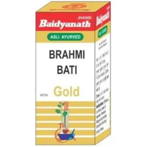 Baidyanath Jhansi Brahmi Bati with Gold-Pack Size-10 Tablets