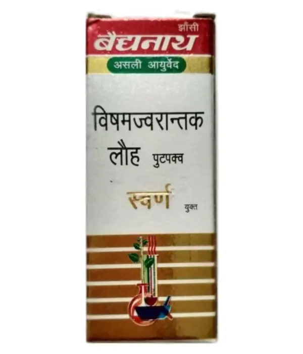 Baidyanath Jhansi Visham Jwarantak Lauh Putpakwa with Gold, 10 Tablets-1