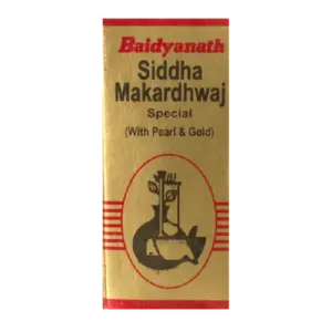 Baidyanath Siddha Makardhwaj ( with pearl and gold )-Pack Size-10 Tablets