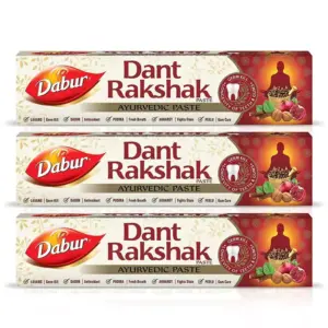 Dabur Dant Rakshak Paste-Pack Size-175 g (Pack of 3)