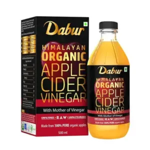 Dabur Himalayan Organic Apple Cider Vinegar with Mother Of Vinegar-Pack Size-500 ml