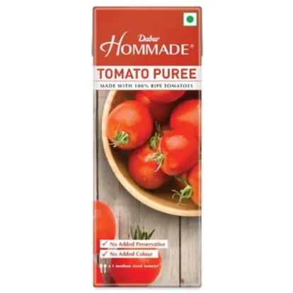 Dabur Hommade Tomato Puree - From 100percent Ripe Tomatoes, No Added Preservatives, 200 g-1