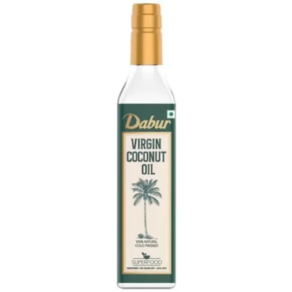 Dabur Virgin Coconut Oil - Cold Pressed, 100percent Natural, Unrefined, Helps Boost Immunity, 500 ml Bottle-1