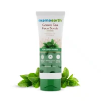 Green Tea Face Scrub With Green Tea & Collagen For Open Pores-Pack Size-100g