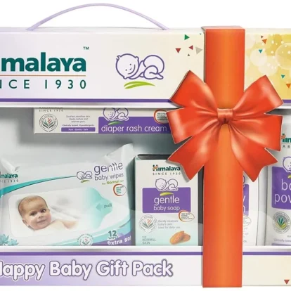Himalaya Baby Gift Pack Series - White & Himalaya Baby Massage Oil (Mustard), 607 g-1
