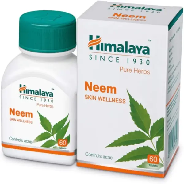 Himalaya Wellness Pure Herbs Neem Skin Wellness, 60 Tablets-1