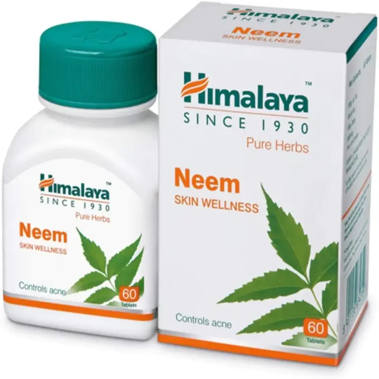 Himalaya Wellness Pure Herbs Neem Skin Wellness, 60 Tablets-1