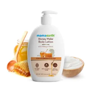 Honey Malai Body Lotion with Honey & Malai for Nourishing Glow-Pack Size-400ml