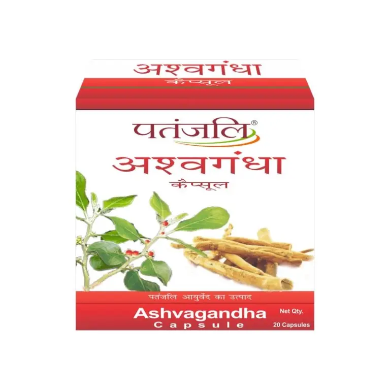 Patanjali Ayurveda Ashvagandha Capsule for Weakness & Fatigue, 20 Capsules-1