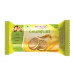 Patanjali Cream Feast Lemon Biscuit, 84 g (Pack of 10)-1