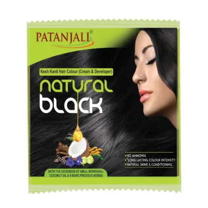 Patanjali Kesh Kanti Hair Colour-Natural Black, 40 g-1