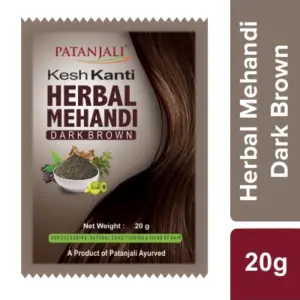 Patanjali Kesh Kanti Herbal Mehandi Dark Brown-Pack Size-20 g