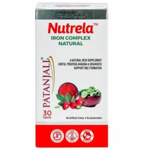 Patanjali Nutrela Iron Complex Natural Capsules-Pack Size-11 g