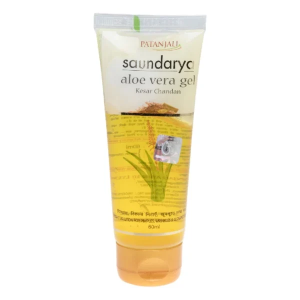Patanjali Saundarya Aloe Vera Gel Kesar Chandan, 60 ml-1