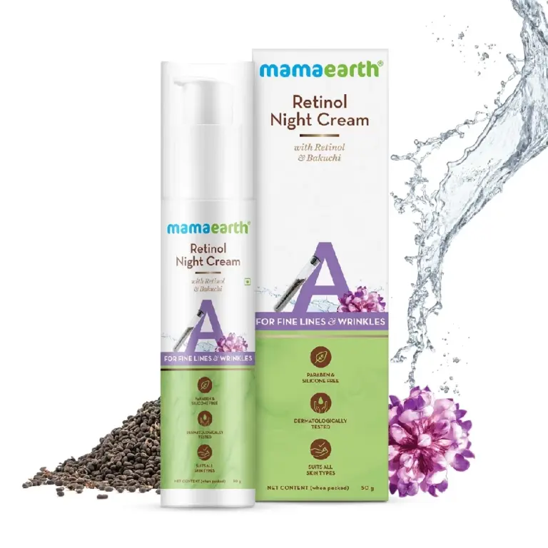 Retinol Night Cream For Women with Retinol and Bakuchi for Anti Aging, Fine Lines and Wrinkles, 50g-1