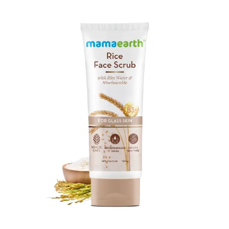 Rice Face Scrub With Rice Water & Niacinamide for Glass Skin, 100g-1
