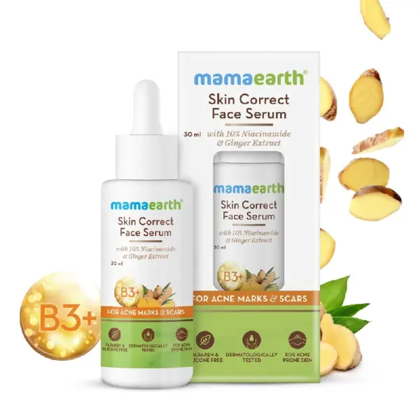Skin Correct Face Serum with Niacinamide and Ginger Extract for Acne Marks and Scars, 30ml-1