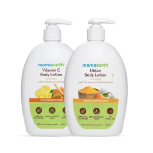 Skin Radiance Body Care Kit - Ubtan Body Lotion & Vitamin C Body Lotion-Pack Size-400ml(Pack of 2)