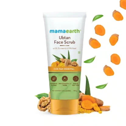 Ubtan Face Scrub with Turmeric and Walnut for Tan Removal, 100g-1