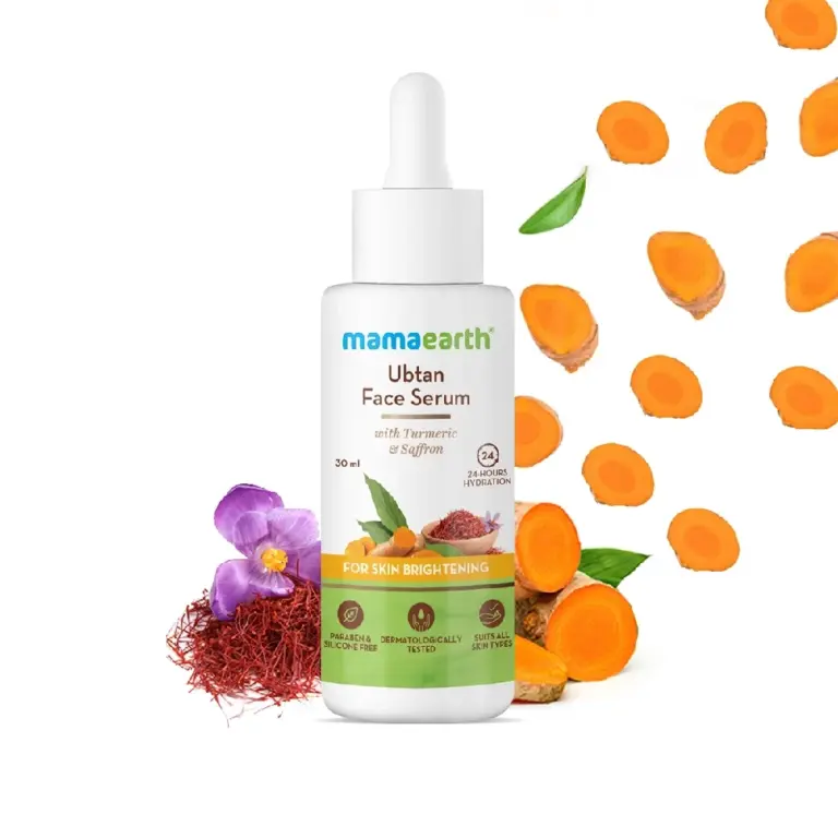 Ubtan Face Serum with Turmeric & Saffron for Skin Brightening, 30ml-1