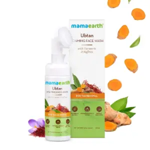 Ubtan Foaming Face Wash with Turmeric and Saffron for Tan Removal-Pack Size-150ml