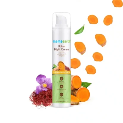 Ubtan Night Cream with Turmeric & Saffron for Skin Brightening, 50g-1