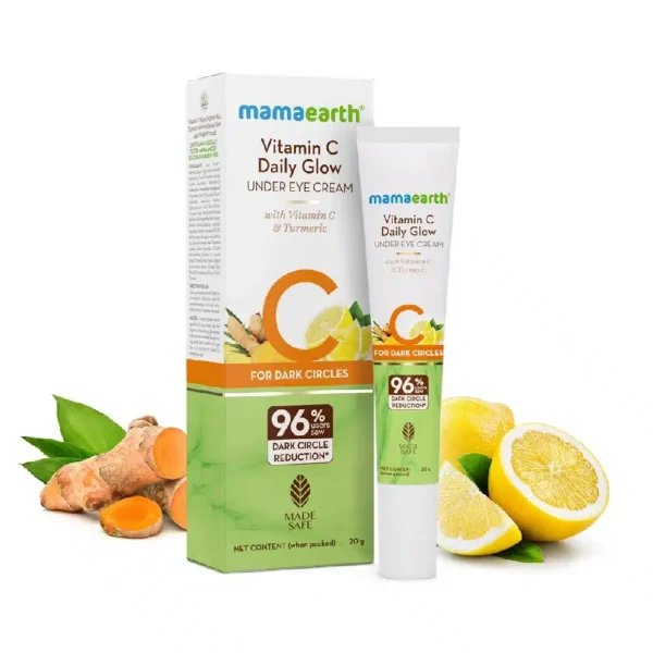 Vitamin C Daily Glow Under Eye Cream with Vitamin C & Turmeric for Dark Circle Reduction, 20g-1
