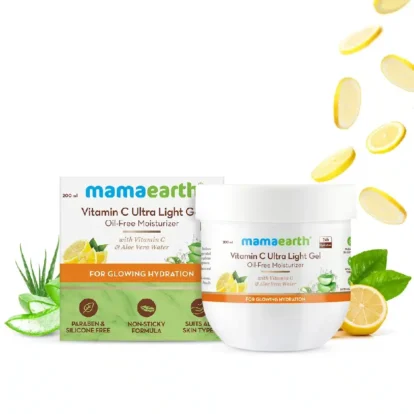 Vitamin C Ultra Light Gel Oil-Free Moisturizer with Vitamin C and Aloe Vera Water for Glowing Hydration, 200ml-1