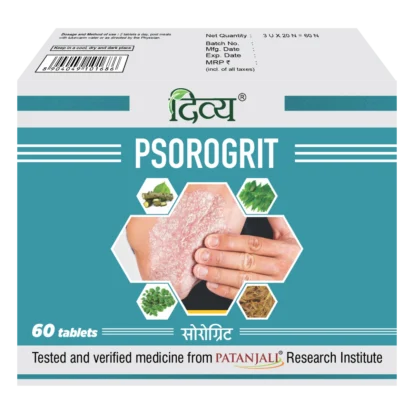 Divya Psorogrit Tablet for Psoriasis-Pack Size-60 tablets