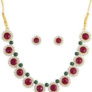 Glamour Diamond Look Rhinestone Crystal Grand Bridal Designer Jewelry  Necklace  for Women.