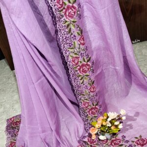 Parshi Cut work Silk