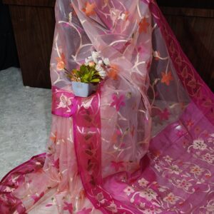Contrast Muslin Jamdani Silk