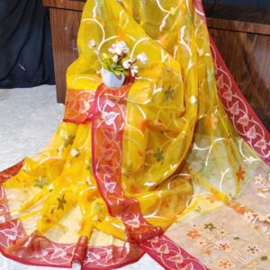 Contrast Muslin Jamdani Silk