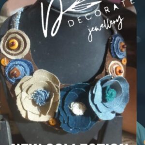 Floral Denim Necklace