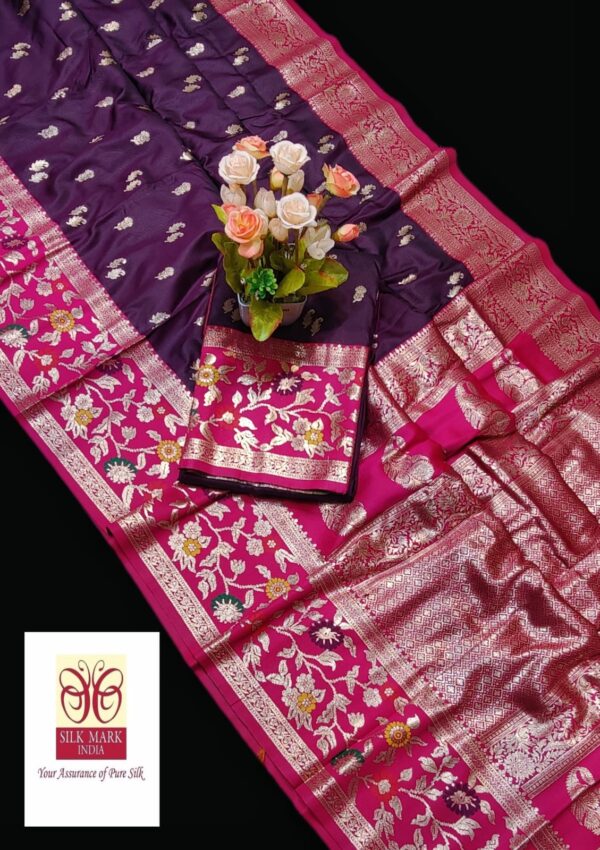 Pure Parshi Katan Banarasi Silk Saree