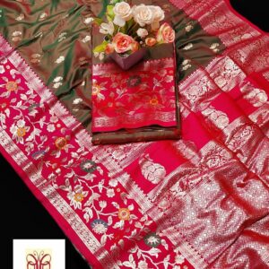 Pure Parshi Katan Banarasi Silk Saree