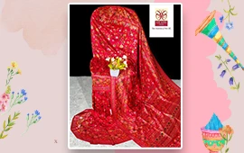 Meenakari Pashmina Khaddi Banarasi saree