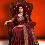 Matka Jari Tassar Silk - Oxbloo(Wine)