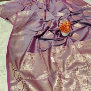 Dual tone Muga Katan Silk Saree