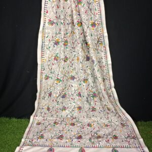 Shantiniketani style Kantha Stitch Woollen Shawl