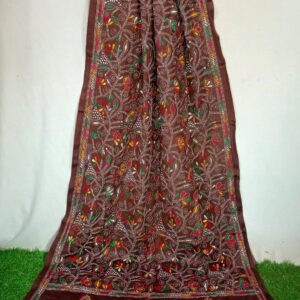 Shantiniketani style Kantha Stitch Woollen Shawl