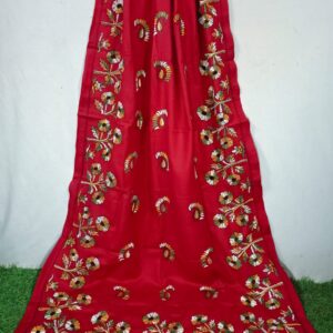 Shantiniketani style Kantha Stitch Woollen Shawl