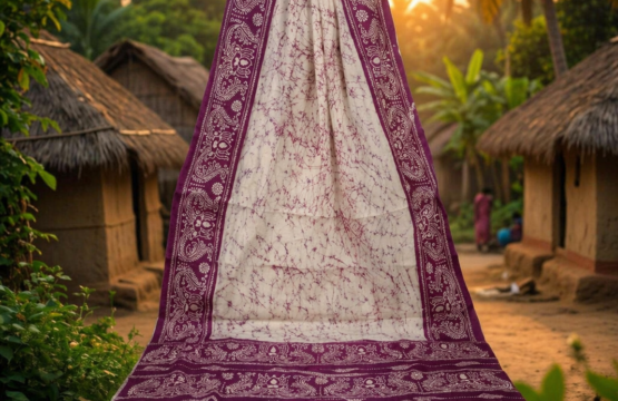 Santiniketani Batik Saree